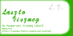 laszlo viszmeg business card